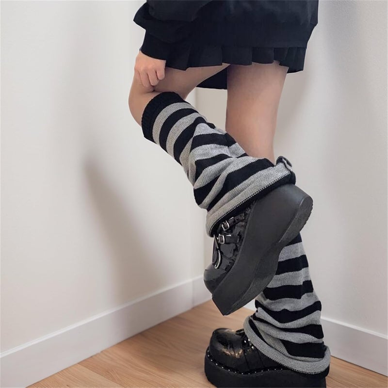 Insdark Goth Leg Warmers for Women Rave Cute Y2k Harajuku Punk Scenecore Alt Emo - Image 5